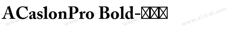 ACaslonPro Bold字体转换